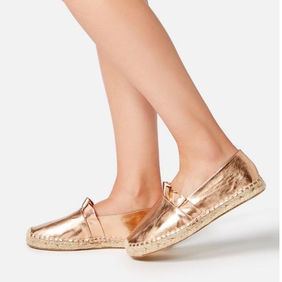 JustFab Shoes - 💥HP💥Keely Ruffle Espadrille-Gold Color